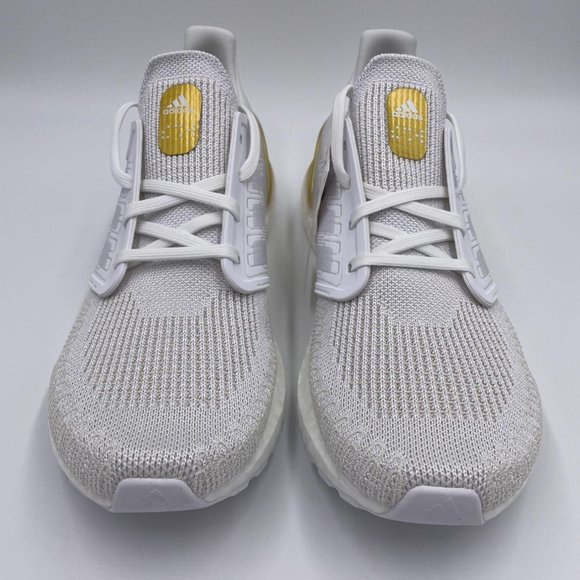 Adidas Ultraboost 20 White / Gold  Womens Shoes - Picture 3 of 8